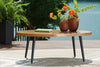 Tofino Outdoor Patio Oval Coffee Table - 22"W, Aluminum, UV & Weather Resistant - Brown/Black | Table à café ovale Tofino pour la terrasse à l’extérieur - 22 po (L), aluminium, résistant aux rayons UV et aux intempéries - brune et noire