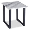 Serena 21.75" Modern End Table - White & Black with Marble Look | Table de bout moderne Serena de 21,75 po - blanche et noire avec imitation de marbre