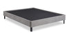 Amos Upholstered Platform Bed in Grey Fabric with Channelled Headboard - Queen Size | Lit plateforme Amos rembourré en tissu gris avec tête de lit à canaux - format grand lit