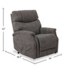 Claire 34" Leather-Look Fabric Power Lift Reclining Chair - Charcoal Grey | Fauteuil basculeur à inclinaison électrique Claire de 34 po en tissu d’apparence cuir - gris anthracite