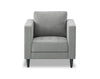 Metro 32" Fabric Chair with Tufted Seat Cushion and Reversible Back Cushion - Grey | Fauteuil Metro de 32 po en tissu avec coussin de siège capitonné et coussin de dossier réversible - gris