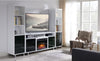 Ignatius Modern 3-Piece Entertainment Centre with Electric Fireplace and Storage for TVs up to 70"- White | Meuble audio-vidéo moderne Ignatius 3 pièces avec foyer électrique et rangement pour téléviseurs jusqu’à 70 po - blanc