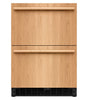 KitchenAid 24" 4.4 Cu. Ft. Undercounter Double-Drawer Refrigerator – Panel Ready - KURT524SPA | Réfrigérateur à deux tiroirs sous le comptoir KitchenAid de 24 po et 4,4 pi³ – prêt pour panneau personnalisable – KURT524SPA