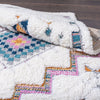 Ellis Multi-Colour Geometric Shag Area Rug - 6'7" x 9'6" | Carpette à poil long Ellis multicolore à motif géométrique - 6 pi 7 po x 9 pi 6 po