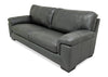Classico 90" Genuine Leather Sofa with Wood Legs – Carbon Grey | Sofa Classico de 90 po en cuir véritable avec pattes en bois - gris carbone