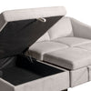 Envy 2-Piece Left-Facing Chenille Fabric Sleeper Sectional with Storage Chaise - Fog Grey | Sofa-lit sectionnel de gauche Envy 2 pièces en tissu de chenille avec fauteuil long de rangement - gris brouillard