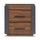 Scott Living Dante Bedside 2-Drawer Nightstand, 24"W x 24.3"H - Brown