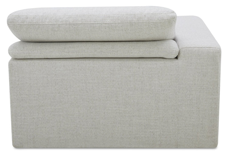 Sky Modular 45.75\" Fabric Left-Facing Power Reclining Chair with Feather Down Cushions - Nathan Wheat