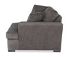 Made in Canada Legend 2-Piece Right-Facing Chenille Fabric Cuddler Sleeper Sectional - Pewter Brown | Sofa-lit sectionnel enveloppant de droite Legend 2 pièces fabriqué au Canada en tissu de chenille - brun étain