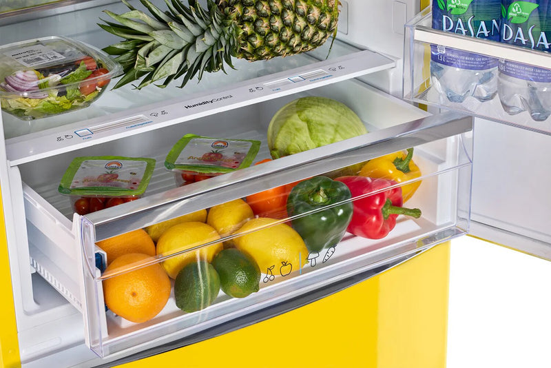 Unique Classic Retro 28\" 17 Cu Ft. Bottom Mount Refrigerator - Yellow - UNQ-310L Y TM