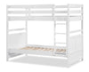 Quinn Bunk Bed with Ladder & Guard Rail for Kids, White - Twin/Twin | Lits superposés Quinn pour enfants avec échelle et garde-corps, blancs - simple et simple