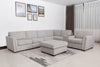Vault 7-Piece Sectional with Five Storage Chairs and Storage USB Console - Grey | Sofa sectionnel Vault 7 pièces avec 5 fauteuils de rangement et console de rangement avec USB - gris