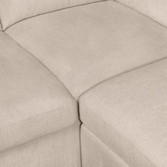 Envy 2-Piece Chenille Fabric Right-Facing Sleeper Sectional - Almond Beige