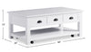 Centennial 48" Modern Lift Top Coffee Table with Storage, Shelf & Casters - White | Table à café moderne Centennial de 48 po avec dessus relevable, rangement, tablette et roulettes - blanche