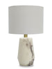 Sofia 20” Modern Stone Table Lamp - Natural Alabaster | Lampe de table moderne Sofia de 20 po en pierre - albâtre naturel