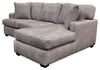 Made in Canada Luxe 2-Piece Right-Facing Fabric Sectional with Removable Cushions - Zaftig Dove Grey | Sofa sectionnel de droite Luxe 3 pièces fabriqué au Canada en tissu avec coussins amovibles - gris colombe Zaftig