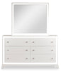 Halo Bedroom Dresser Mirror with LED Light, Glam - White | Miroir de commode de chambre à coucher somptueux Halo avec éclairage à DEL - blanc