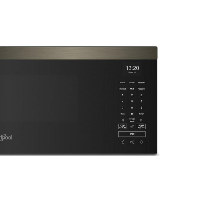 Whirlpool 1.1 Cu. Ft. Smart Low-Profile Over-the-Range Microwave - Black Stainless Steel - YWMML5530RV