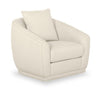 Rio 34.5" Chenille Fabric Swivel Accent Chair - Ivory White | Fauteuil d’appoint pivotant Rio de 34,5 po en tissu de chenille - blanc ivoire