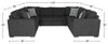 Made in Canada Legend 3-Piece Chenille Fabric Sleeper Sectional - Pepper Grey | Sofa-lit sectionnel Legend 3 pièces fabriqué au Canada en tissu de chenille - gris poivre