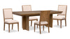Scott Living Henri 5pc Dining Set with Table & Chairs, 66-84"W Extension, Wood - Brown & Cream | Ensemble de salle à manger Henri de Scott Living 5 pièces en bois avec table, rallonge de 66 po à 84 po (L) et chaises - brun et crème