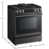 LG 6.3 Cu Ft. Smart Gas Slide-In Range with Air Fry – Black Stainless Steel - LSGL6335Z | Cuisinière intelligente à gaz encastrée LG de 6,3 pi3 avec friture à air – acier inoxydable noir - LSGL6335Z