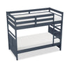 Quinn Bunk Bed with Ladder & Guard Rail for Kids, Blue - Twin/Twin | Lits superposés Quinn pour enfants avec échelle et garde-corps, bleus - simple et simple