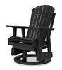 Lake Outdoor Patio Glider Swivel Chair - High Density Plastic, Weather Resistant – Black | Fauteuil pivotant et coulissant Lake pour la terrasse à l’extérieur -  plastique haute densité, résistant aux intempéries - noir