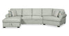 Scott Living Haven 3-Piece Right-Facing Chenille Fabric Cuddler Sleeper Sectional with Storage - Seafoam Blue |  Sofa-lit sectionnel enveloppant de gauche Haven de Scott Living 3 pièces en tissu de chenille avec rangement - écume de mer