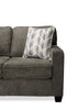 Made in Canada Lennox 79" Chenille Fabric Sofa with Reversible Cushions and Accent Pillows - Grey | Sofa Lennox de 79 po fabriqué au Canada en tissu de chenille avec coussins réversibles et coussins décoratifs - gris