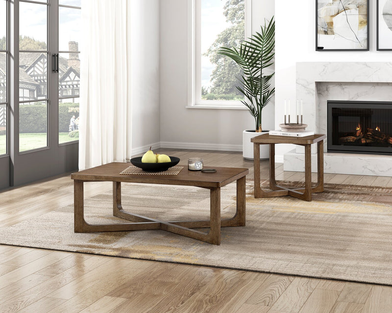 Maxwell 24\" End Table - Light Brown Hickory