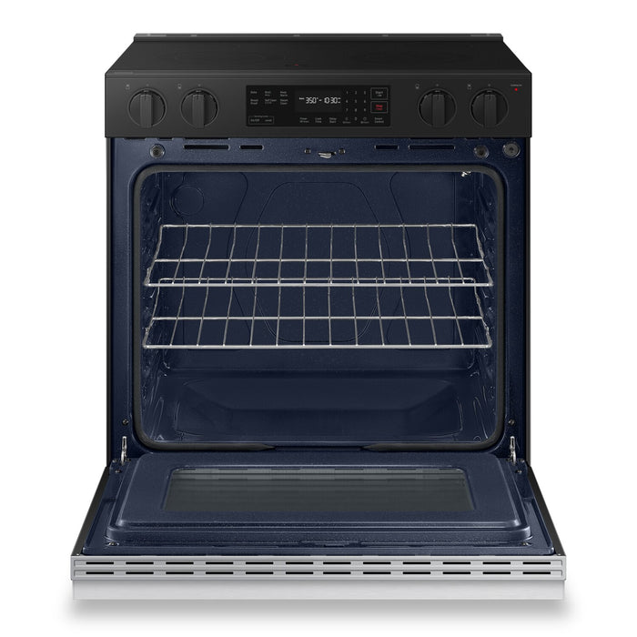Samsung 6.3 Cu. Ft. Smart Electric Slide In Range with Voice Control  - Stainless Steel - NSE6DG8100SRAC