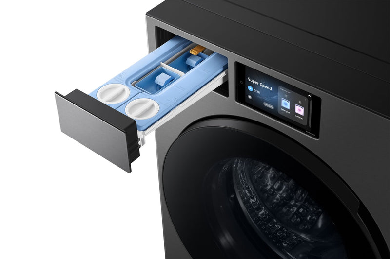 Samsung Bespoke 6.1 Cu. Ft. Front Load Washer with AI Fabric Sensing – Dark Steel - WF90F53ADSA5