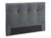 Amos Upholstered Headboard in Charcoal Fabric, Tufted - Queen Size | Tête de lit rembourrée Amos en tissu anthracite capitonné - format grand lit