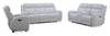 Reign 87" Fabric Power Reclining Sofa with USB Ports - Bronco Stone Grey | Sofa à inclinaison électrique Reign de 87 po en tissu avec ports USB - gris pierre Bronco