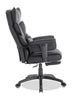 Tommy 28.7" Faux Leather Adjustable Office Chair with Footrest and Adjustable Arms – Black  | Chaise de bureau réglable Tommy de 28.7 po en similicuir avec repose-pieds et accoudoirs réglables - noire