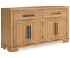 Archer Dining Server, 66"W, 2 Drawers & 4 Doors with Adjustable Shelves - Light Brown | Desserte de salle à manger Archer de 66 po (L) avec 2 tiroirs, 4 portes et tablettes réglables - brun clair