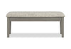 Cove Dining Bench with Cushion Fabric Seat, Lift Top Storage, 46"W - Grey | Banc de salle à manger Cove de 46 po (L) avec siège coussiné en tissu et rangement à dessus relevable - gris