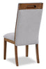 Ember Dining Chair with Polyester Fabric - Grey & Brown | Chaise de salle à manger Ember en tissu de polyester - beige et brune