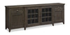 Wesley 90" Traditional TV Stand with Storage and Cable Management for TVs up to 95" - Graphite | Meuble pour téléviseur traditionnel Wesley de 90 po avec rangement et système de gestion des câbles pour téléviseurs jusqu’à 95 po - graphite