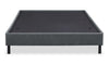 Amos Upholstered Platform Bed in Charcoal Fabric with Channelled Headboard - King Size | Lit plateforme Amos rembourré en tissu anthracite avec tête de lit à canaux - format très grand lit