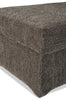 Made in Canada Lennox 40" Chenille Fabric Storage Ottoman - Grey | Pouf de rangement Lennox de 40 po fabriqué au Canada en tissu de chenille - gris