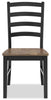 Raven 5pc Dining Package with 60-78"W Extension Table & 4 Chairs - Two-Tone Black & Brown | Ensemble de salle à manger Raven 5 pièces avec table à rallonge, 60 po à 78 po (L) et 4 chaises - deux teintes, noir et brun