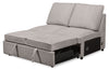 Scott Living Haven 3-Piece Right-Facing Chenille Fabric Cuddler Sleeper Sectional with Storage - Grey | Sofa-lit sectionnel enveloppant de droite Haven de Scott Living 3 pièces en tissu de chenille avec rangement - gris