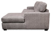 Made in Canada Luxe 2-Piece Right-Facing Fabric Sectional with Removable Cushions - Zaftig Dove Grey | Sofa sectionnel de droite Luxe 3 pièces fabriqué au Canada en tissu avec coussins amovibles - gris colombe Zaftig