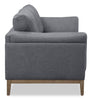 Valley 83.5" Fabric Sofa with Rubberwood Base and Legs - Pewter | Sofa Valley de 83,5 po en tissu avec base et pattes en hévéa - étain