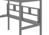 Brody Loft Bed with Built-in Desk, Ladder & Guardrails for Kids & Teens, Grey - Twin Size | Lit mezzanine Brody gris avec bureau intégré, échelle et garde-corps pour enfants et adolescents - format lit simple