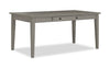 Cove Dining Table with Storage Drawers, Melamine, 66"W - Grey