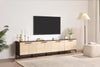 Sonora 4-piece TV Stand with Storage for TVs up to 100"- Dark Oak | Meuble pour téléviseur Sonora 4 pièces avec rangement pour téléviseurs jusqu’à 100 po- chêne foncé