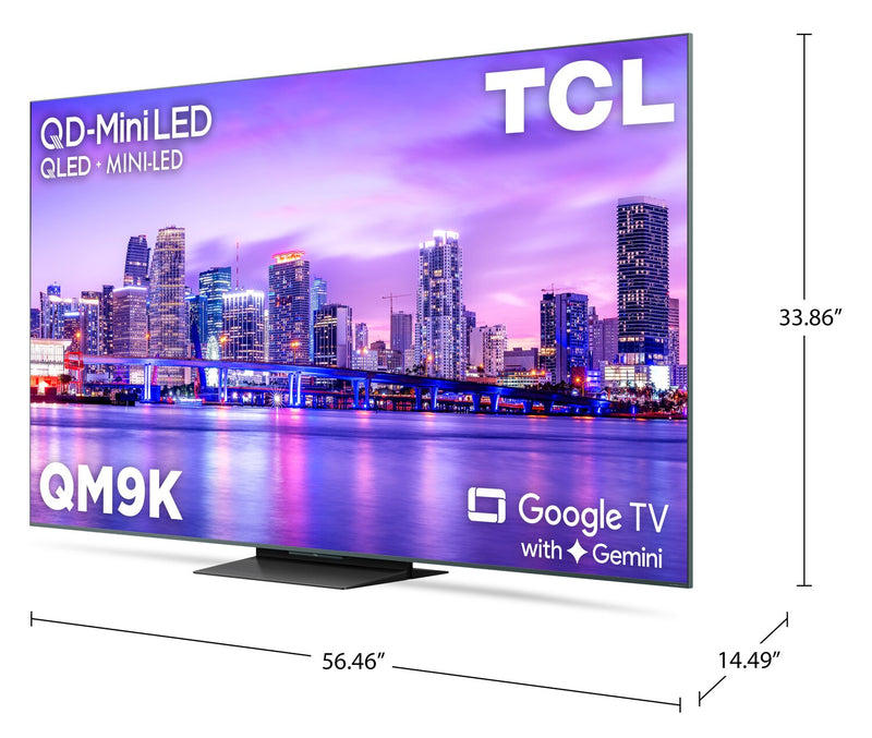 TCL 65\" QM9K QLED QD Mini-LED 4K UHD Smart Google TV (65QM9K)